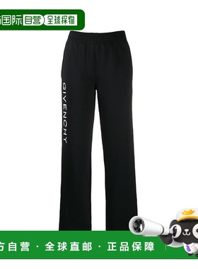 香港直邮Givenchy 黑色logo高腰运动裤 BW50DN306W休闲裤