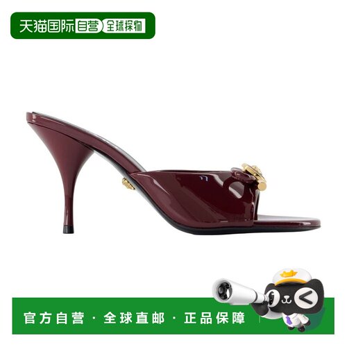 香港直邮VERSACE 女士凉鞋 1018239D2VE1RC3V SS2026 酒红色高跟