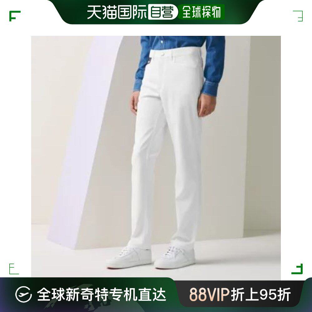 hermes爱马仕男士牛仔裤白色徽标修身舒适百搭潮流简约