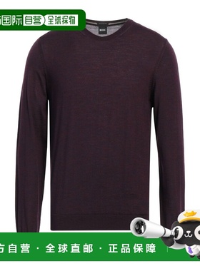 香港直邮BOSS 波士 男士 毛衣 purple紫色 舒适时尚