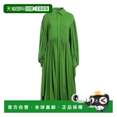 香港直邮valentino 华伦天奴 女士 1h可退 中长连衣裙 green绿色