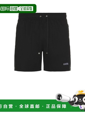 1h可退 香港直邮AMIRI 男士 泳裤 AMSWTK1044 black黑色 舒适时尚