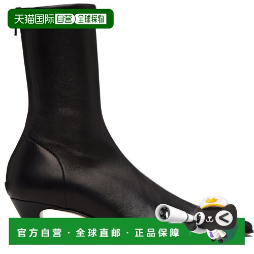1h可退 香港直邮KHAITE 女士 黑色 Arizona Stretch 中筒靴皮鞋