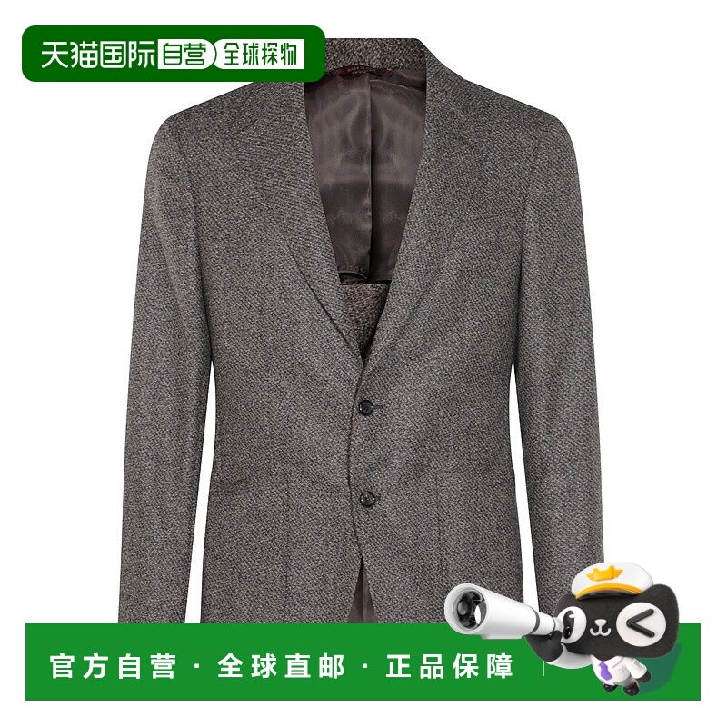 香港直邮Canali 康钠丽 男士 灰色羊毛西装外套 L242758RCU052670