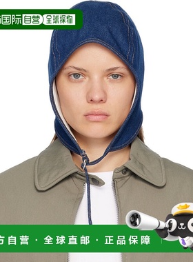 香港直邮Acne Studios 艾克妮 女士 海军蓝束扣兜帽 C40432帽子