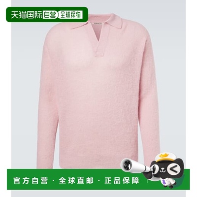 1h可退 香港直邮AURALEE 男士 羊驼毛混纺毛衣 pink粉色 舒适时尚