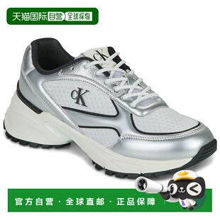 欧洲直邮Calvin Klein Jeans鞋子女低帮板鞋灰色HIKE RUNNER LACE