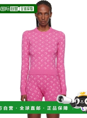 1h可退 香港直邮Marine Serre 女士 粉色 Moon Jacquard Knit Fit