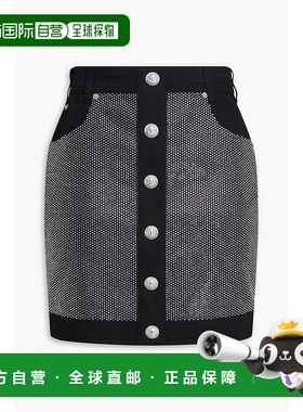 1h可退 香港直邮Balmain 巴尔曼 女士 腰带环半身裙 BF0LB861DD76