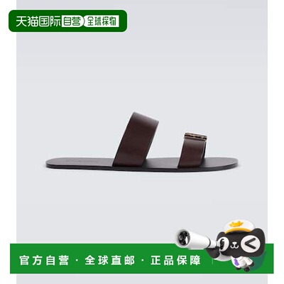 1h可退 香港直邮Saint Laurent 圣罗兰 男士 Babylone 皮质凉鞋