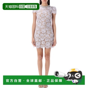 女士 Portrait 蕾丝A字迷你水晶衣领连衣裙 香港直邮Self 1h可退