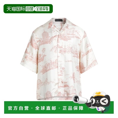 1h可退 香港直邮AMIRI 男士 花纹衬衫 beige米色 舒适时尚