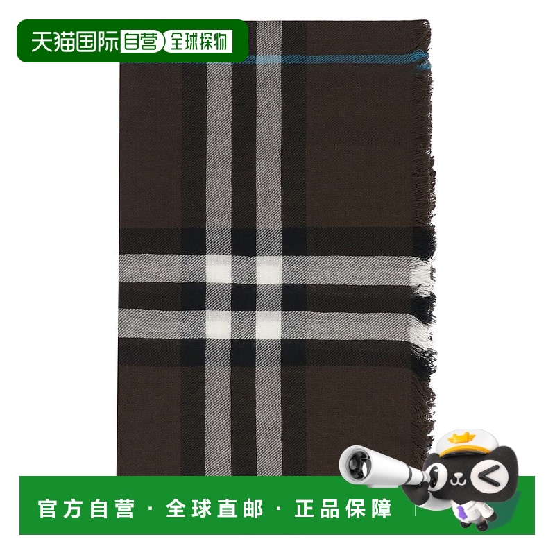 1h可退 欧洲直邮BURBERRY博柏利 男士围巾披肩羊毛经典格纹百搭
