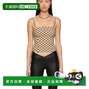 香港直邮Misbhv 4020W016Beige 徽标印花紧身吊带