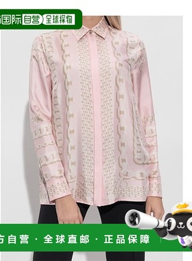 香港直邮Versace 长袖衬衫 10013601A13638范思哲真丝上衣女装