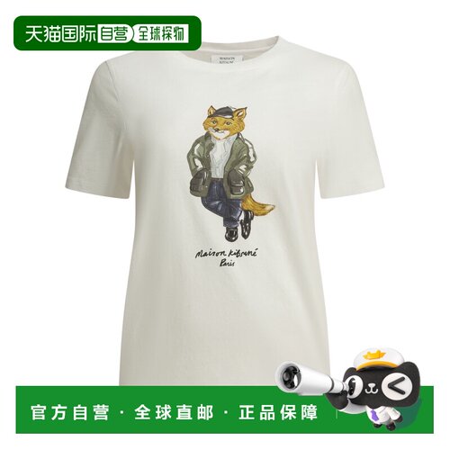 香港直邮MAISON KITSUNÉ 女士T恤 MRWJT11KJ7026P100WHITE