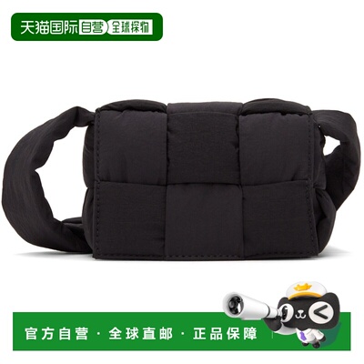 香港直邮Bottega Veneta 葆蝶家 男士 黑色迷你 Cassette 单肩包
