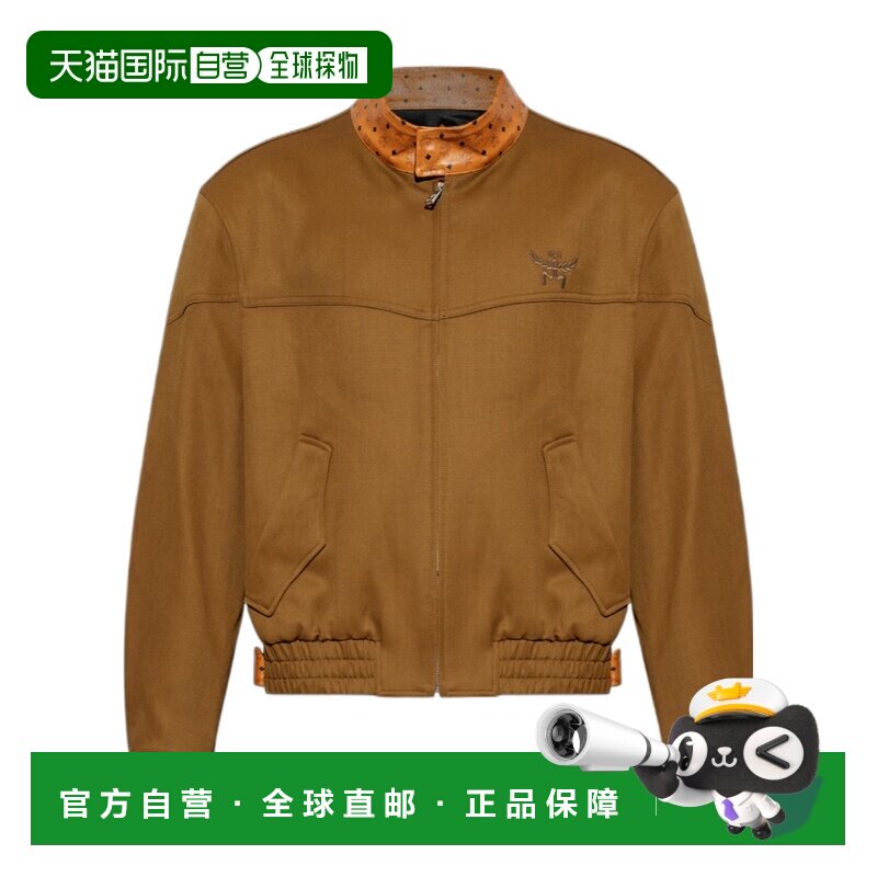 香港直邮MCM 男士夹克 MHJGSMM02GK SS2026 棕色 长袖拉链夹克