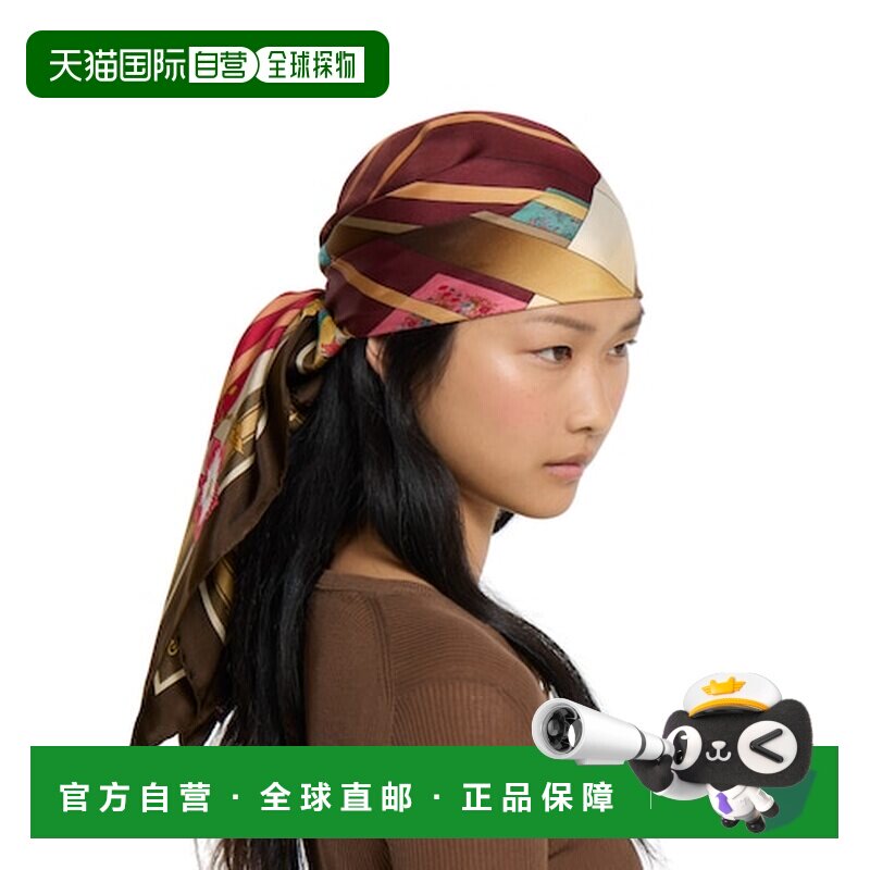 欧洲直邮GUCCI (2025) 印花真丝斜纹方巾