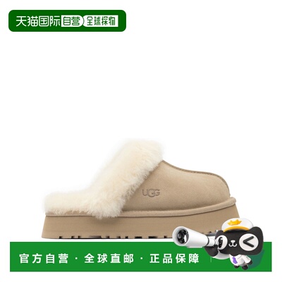 1h可退 香港直邮Ugg 女士 Disquette 拖鞋 1122550 beige米色 舒