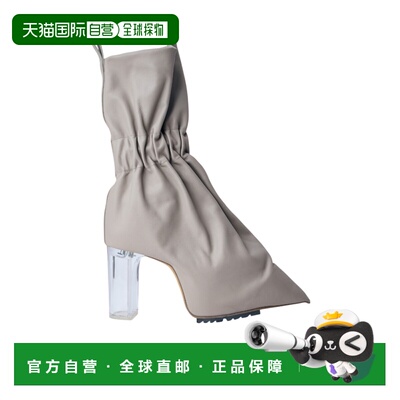香港直邮Rick Owens Taquito 褶皱踝靴 RO01F6844LCO0高跟鞋单鞋