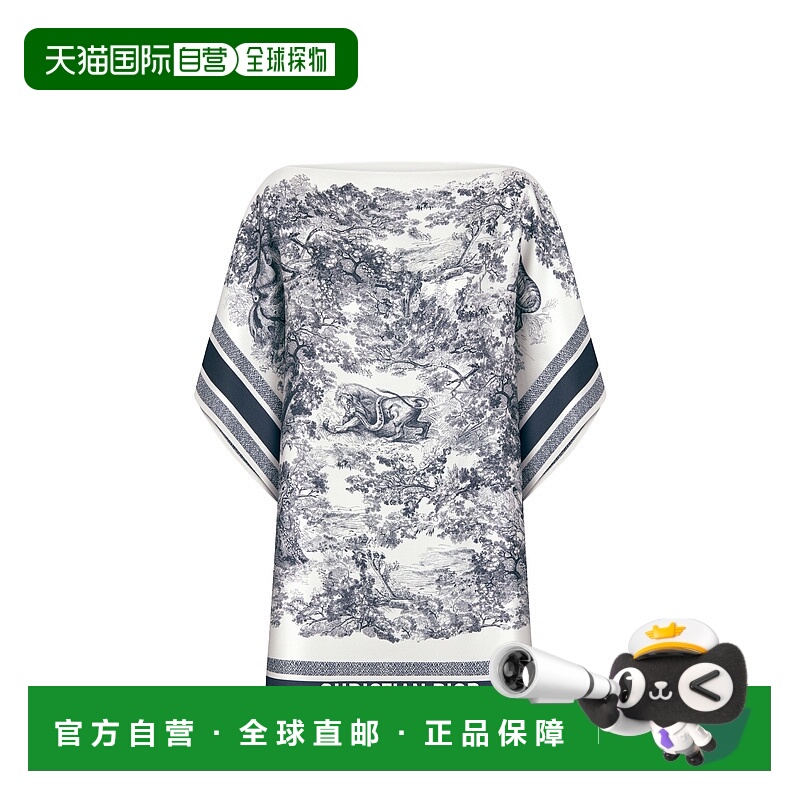 欧洲直邮DIOR (2025新品) Dior Silk Top Toile de Jouy Sauvage