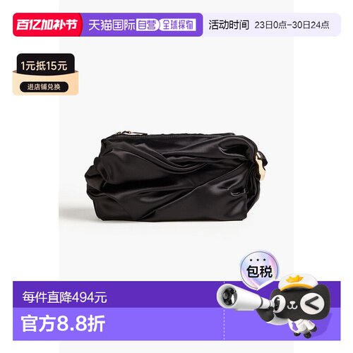 1h可退 香港直邮Simkhai 女士 Belle 绸缎手包 425H021BSATBLACK