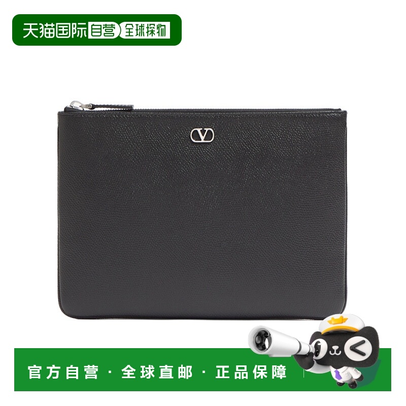 香港直邮Valentino VLOGO SIGNATURE 粒面小牛皮手拿包 YP0V10UAG