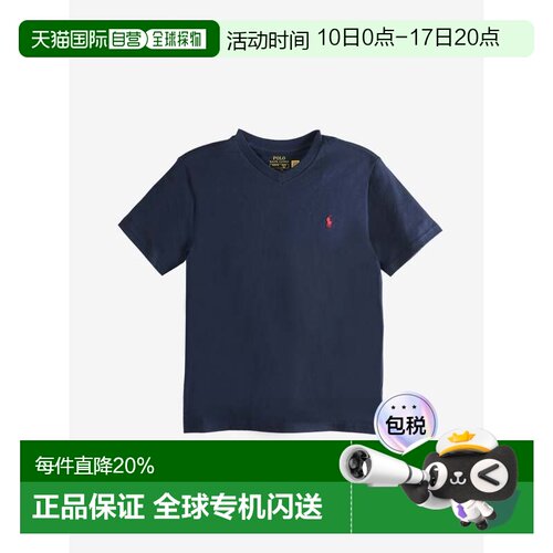Polo Ralph Lauren拉夫劳伦大童V领纯色T恤春夏女款323832906009