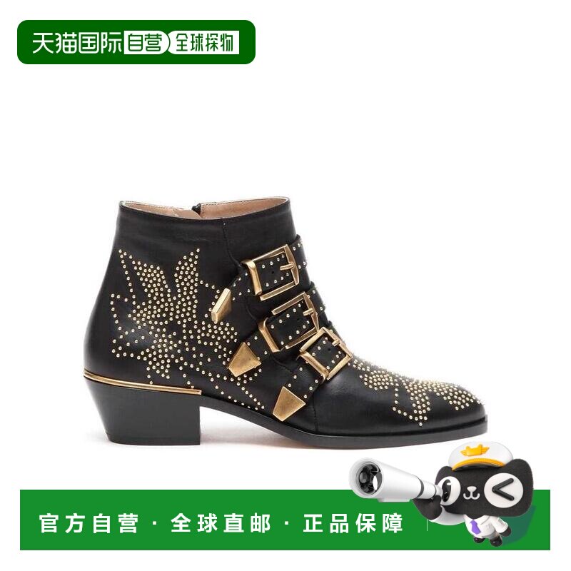 香港直邮Chloe 铆钉及踝靴子 CH24134E75尖头