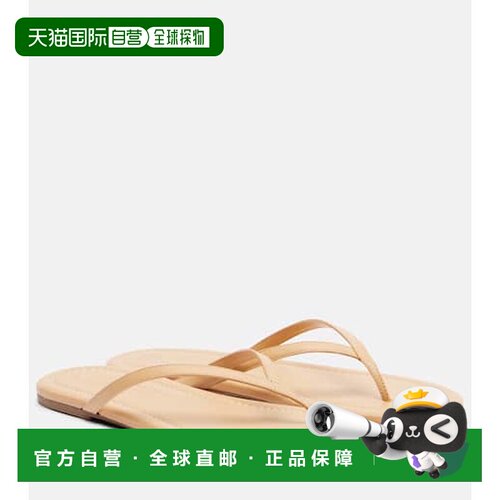 1h可退 香港直邮Staud 女士 Freja 皮质人字拖 beige米色 舒适时