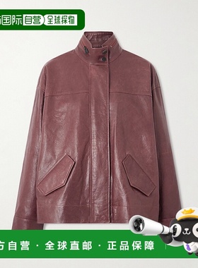 1h可退 香港直邮Simkhai 女士 Hartley 拼接织纹皮革夹克 1266136