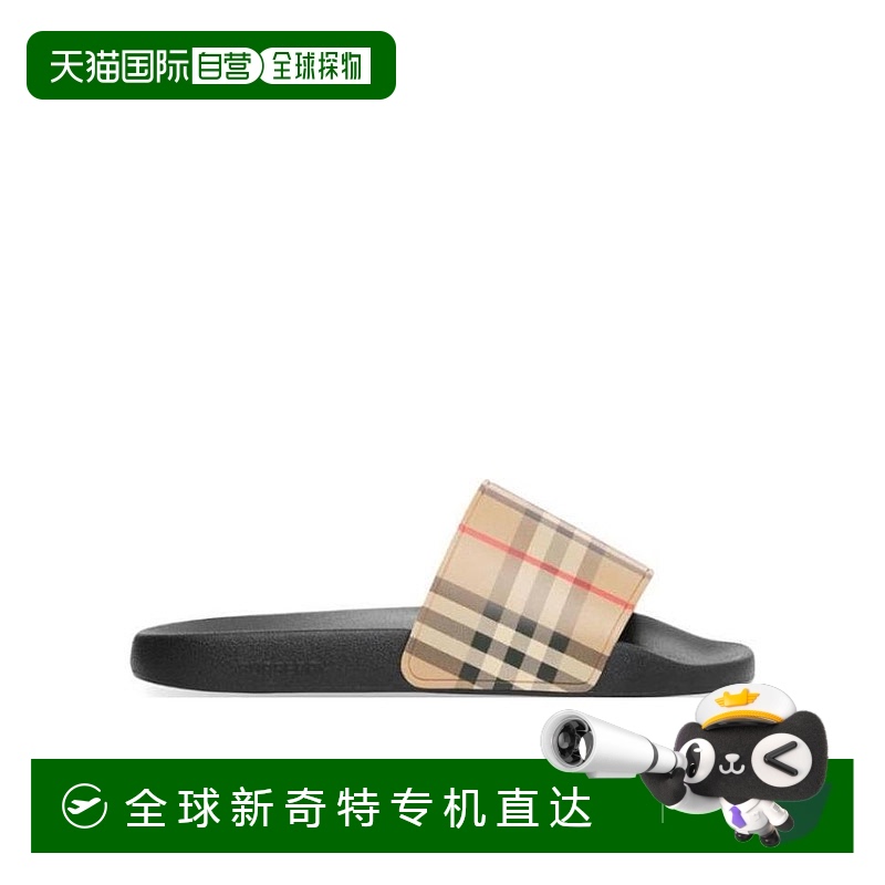 香港直邮Burberry Vintage 格纹拖鞋 80239651