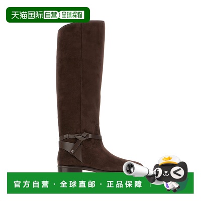 1h可退 香港直邮Jimmy Choo 周仰杰 女士 深褐色绒面革靴子 LAWTO