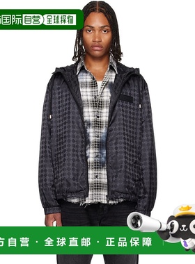 1h可退 香港直邮AMIRI 男士 黑色 MA Quad Windbreaker 夹克 AMOU