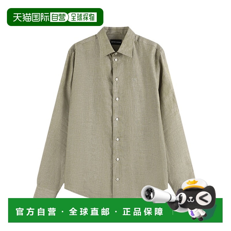 香港直邮Emporio Armani 长袖衬衫 01SM0L010F9阿玛尼亚麻