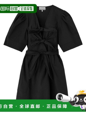 1h可退 香港直邮GANNI 甘尼 女士 黑色连衣裙 A1030195099