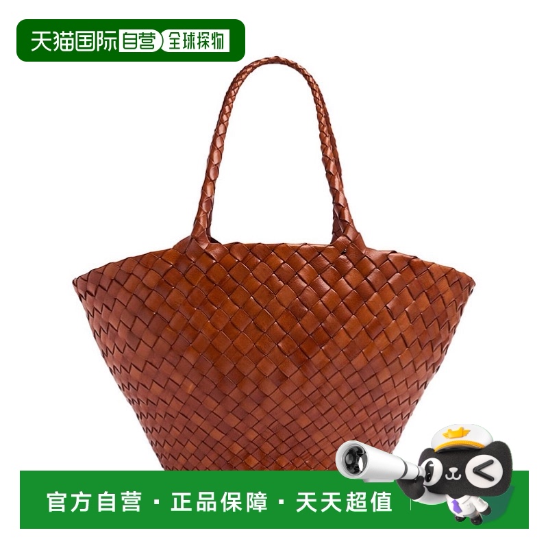 香港直邮DRAGON DIFFUSION 女士 Egola手工编织皮革托特包