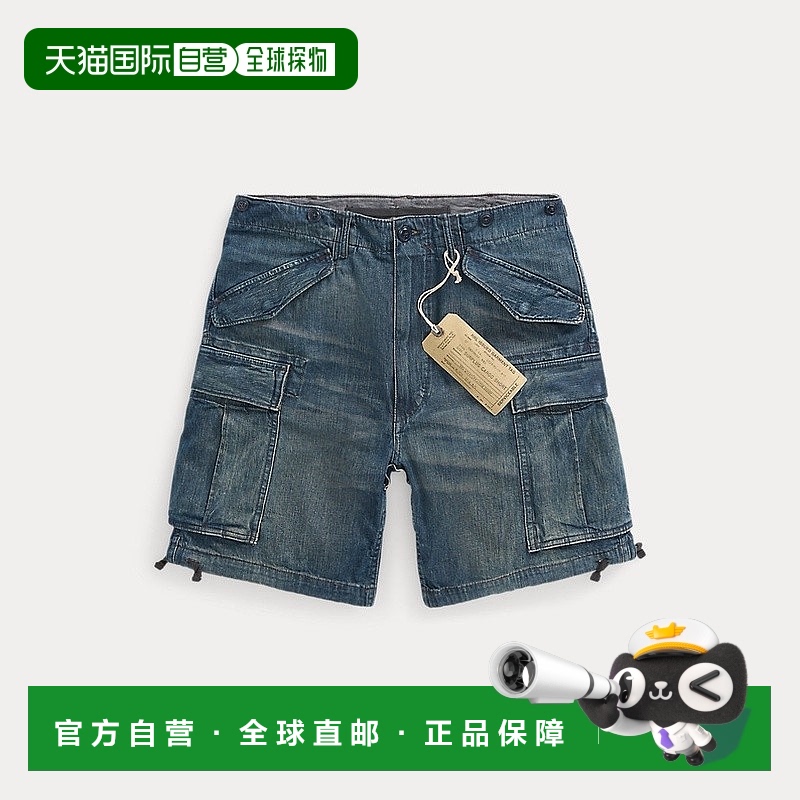 自营欧洲直邮拉夫劳伦 RRL SedgwickRegiment牛仔工装短裤