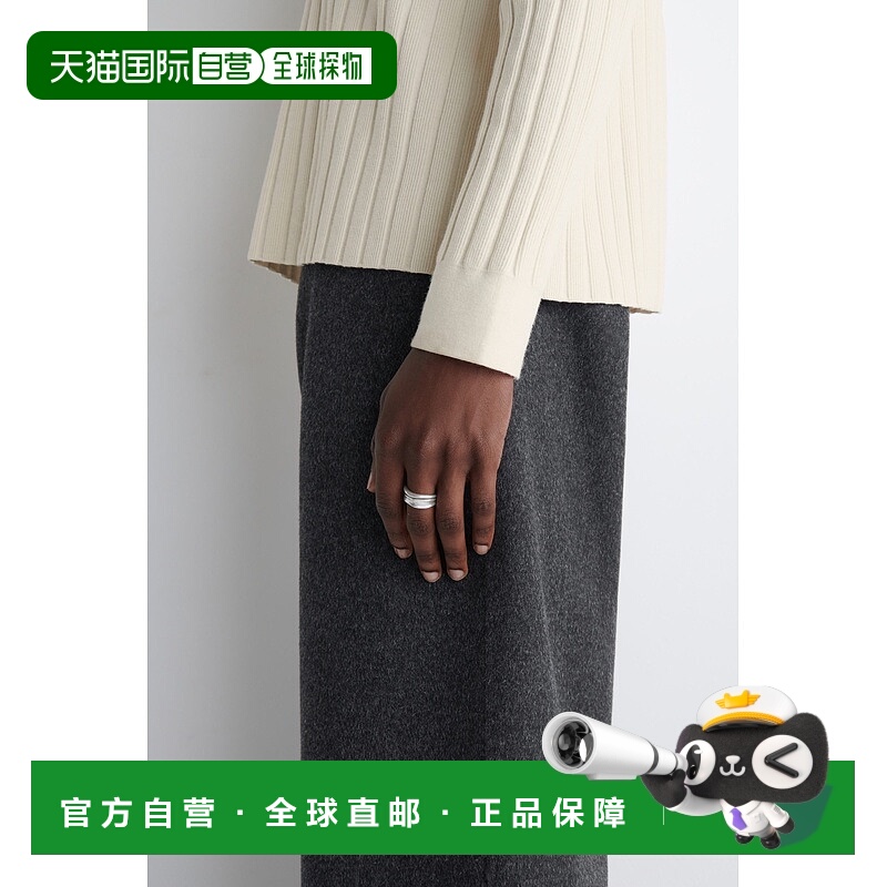 自营欧洲直邮COS 男士锤纹设计双戒指套装