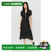 香港直邮SEA 海洋 女士 1h可退 旋律褶纹波尔卡圆点泡泡袖 连衣裙