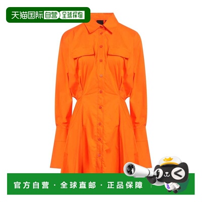 1h可退 香港直邮Pinko 品高 女士 短款连衣裙 orange橙色 舒适时