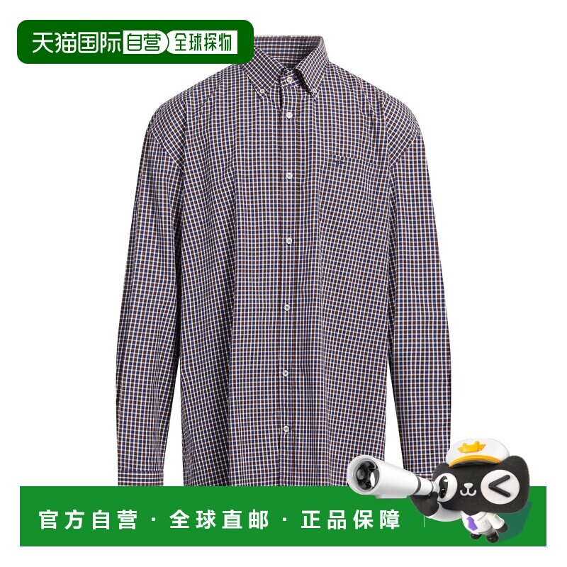 1h可退 香港直邮Paul & Shark 保罗与鲨鱼 男士 格纹衬衫