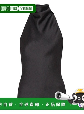 1h可退 香港直邮Balmain 巴尔曼 女士 露背绉绸缎上衣 FF1AE165SE