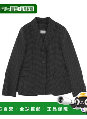 1h可退 香港直邮DIOR 迪奥 女士 格纹羊毛西装外套 341V59A1512