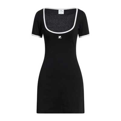 1h可退 香港直邮Courreges 女士 短款连衣裙 black黑色 舒适时尚