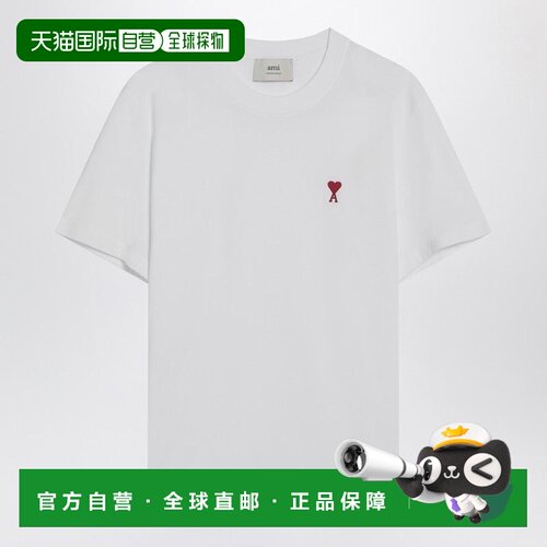 1h可退 香港直邮Ami Paris 男士T恤 BFUTS035U724100 AW2026 白色