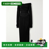 香港直邮KHAITE 9506429 女士 1h可退 长袖 连衣裙 black黑色 舒适