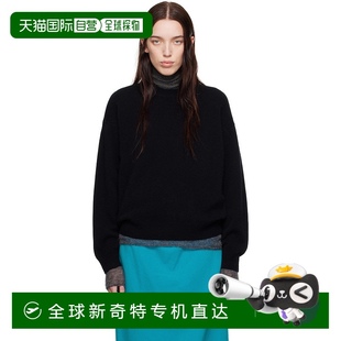 舒适时尚 香港直邮AURALEE A24AP06BC 女士 针织羊绒圆领 黑色毛衣