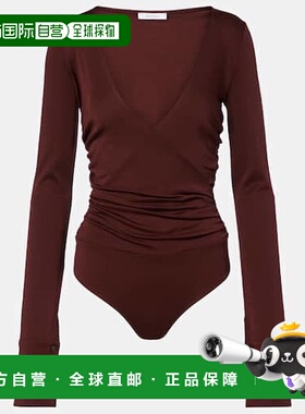 1h可退 香港直邮MaxMara 麦斯玛拉 女士 Nigella 垂褶羊毛连体衣